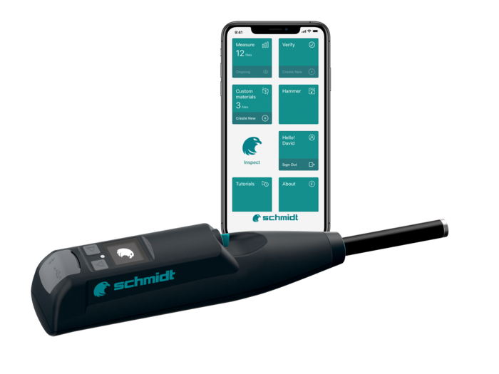 Rock Schmidt RS8000 Rock testing using rebound hammer technology