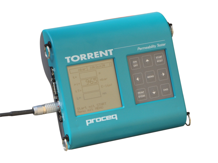 Torrent Concrete air permeability tester for the on-site assessment of concrete quality